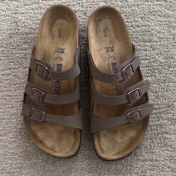 Birkenstock Dark Brown Triple Strap Sandals - Picture 4 of 5